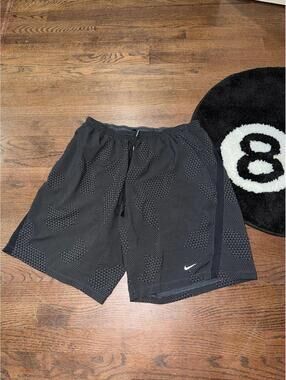 Nike Running Reflective Swoosh Logo Athletic Shorts Mens XL Vintage Y2K 90s Rare